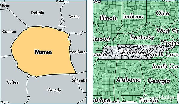 location of Warren county on a map