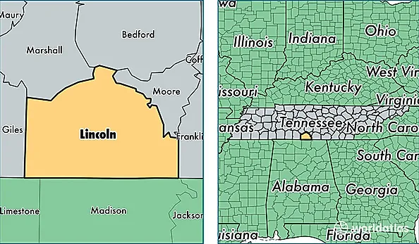 location of Lincoln county on a map