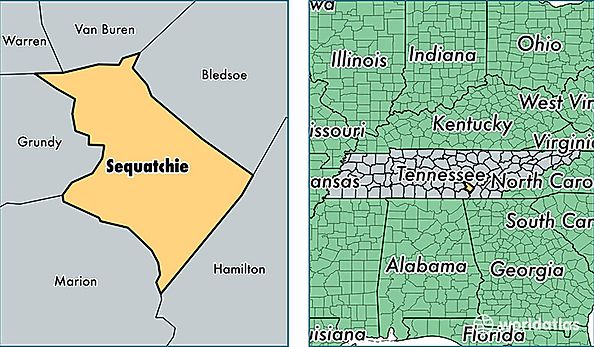 location of Sequatchie county on a map