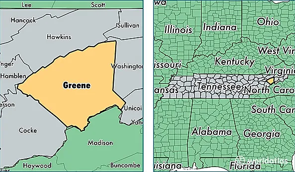 location of Greene county on a map