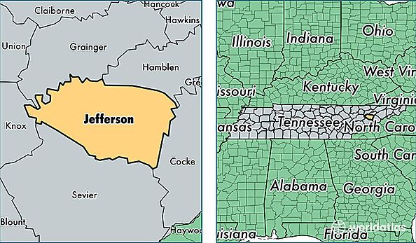 location of Jefferson county on a map