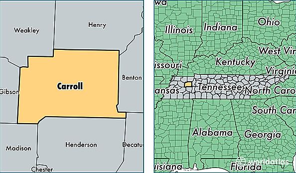 location of Carroll county on a map