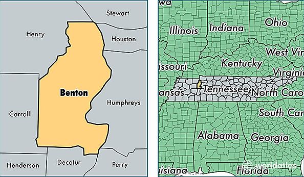 location of Benton county on a map