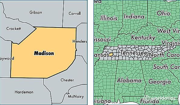 location of Madison county on a map