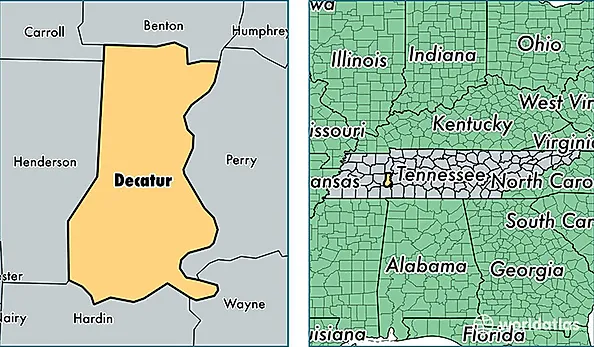 location of Decatur county on a map