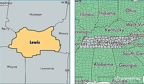 location of Lewis county on a map