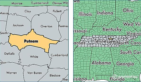 location of Putnam county on a map