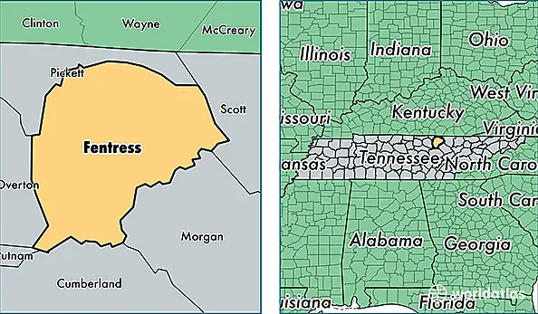 location of Fentress county on a map
