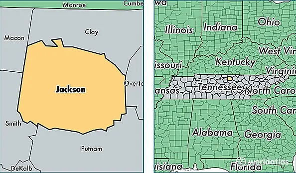 location of Jackson county on a map