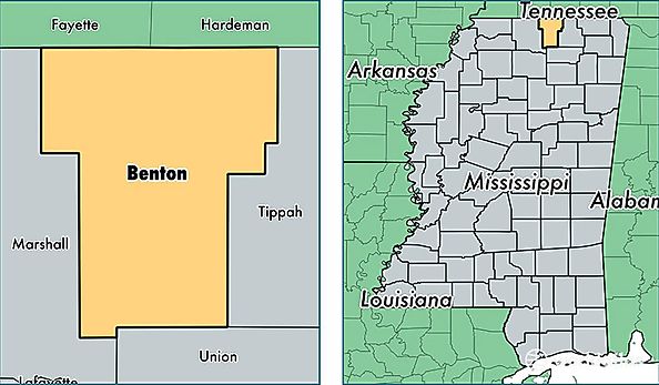 location of Benton county on a map