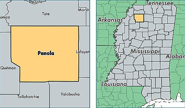 location of Panola county on a map