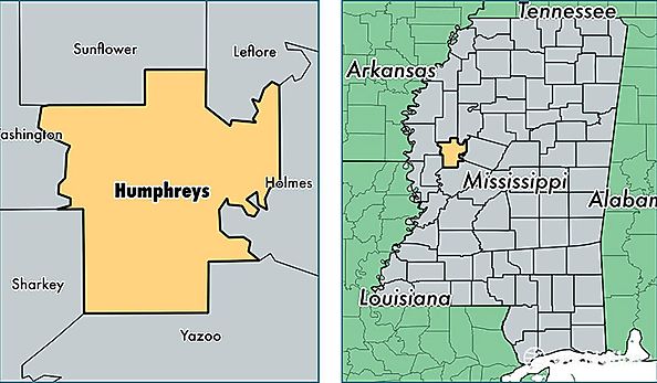 location of Humphreys county on a map