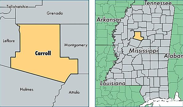 location of Carroll county on a map