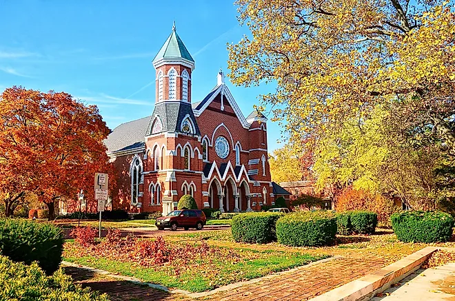 Presbyterian Church in Geneva, New York. By PQK / Shutterstock.com