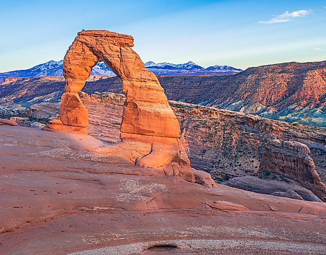 A scenery in Arches national park in Utah. 