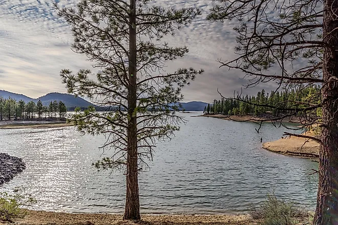 Lake Davis is located 7 miles north of Portola, California.