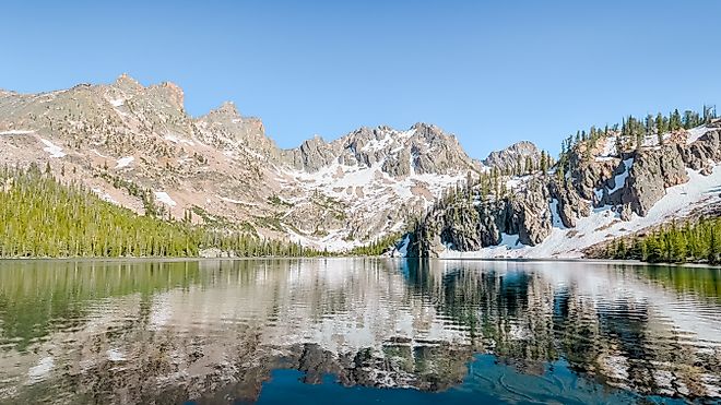 Cramer Lake in the Sawtooth National Recreation Area near Stanley, Idaho