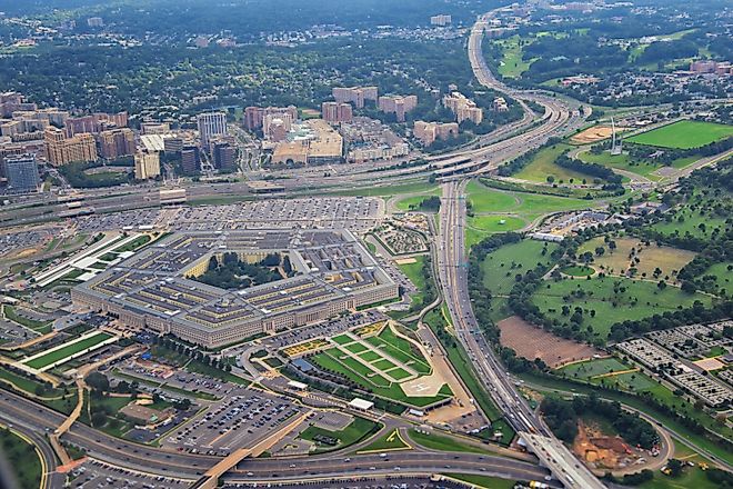 Aerial view of the United States Pentagon