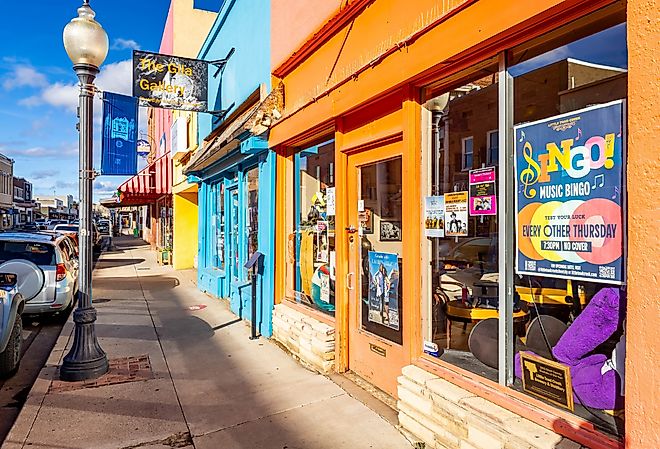Charming streets lined with local businesses in Silver City, New Mexico. Editorial credit: Photo Spirit / Shutterstock.com