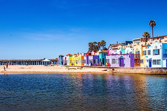  Brightly colored buildings in Capitola.