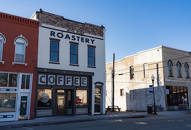A local coffee shop in downtown Sedalia. Image credit Logan Bush via Shutterstock.