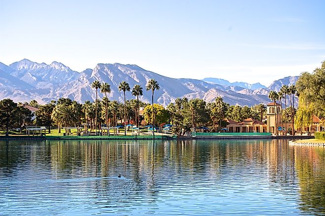 Lake at Desert Shores, Las Vegas, Nevada.
