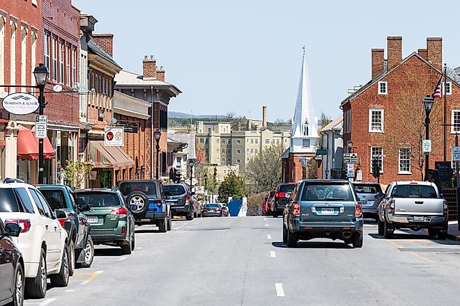 Main Street in Lexington, Virginia. Image credit: Andriy Blokhin / Shutterstock.com.