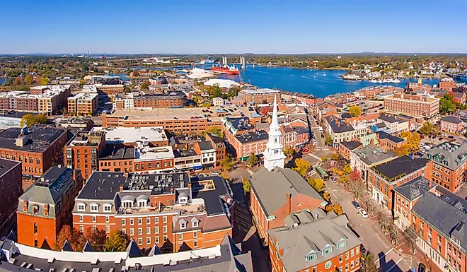 The beautiful townscape of Portsmouth, New Hampshire.