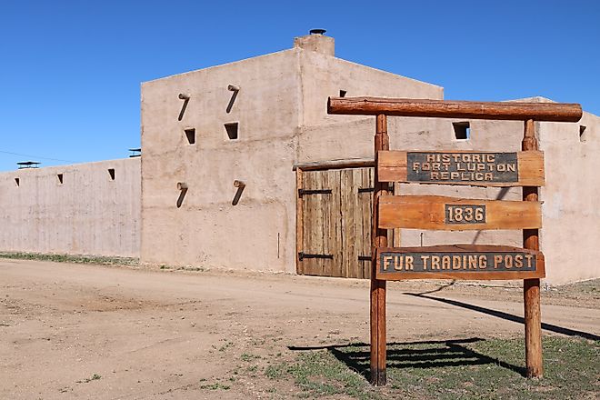 Originally built as Fort Lancaster, Fort Lupton was built as a trading post for commerce with the Arapahoe and Cheyenne cultures. Editorial credit: Rexjaymes / Shutterstock.com