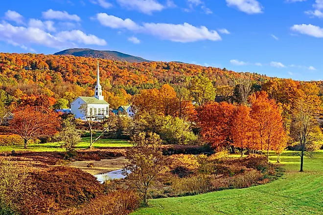 Fall colors in Stowe, Vermont.