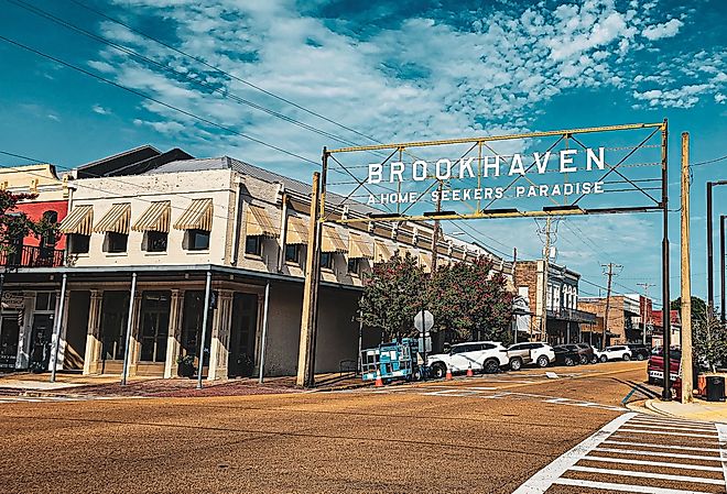 Downtown Brookhaven, Mississippi. Image credit VioletSkyAdventures via Shutterstock.com