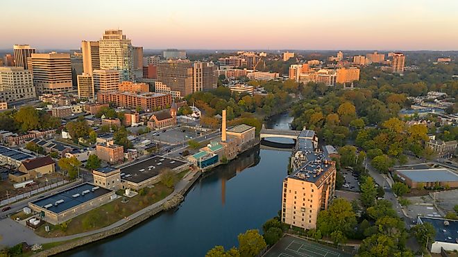 The buildings and architecture of downtown Wilmington, Delaware.