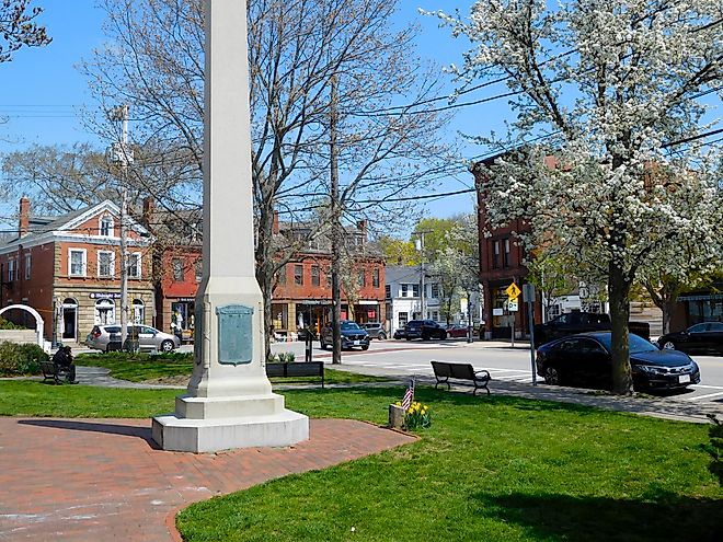 Updike Square in Wickford Village, North Kingstown, Rhode Island.