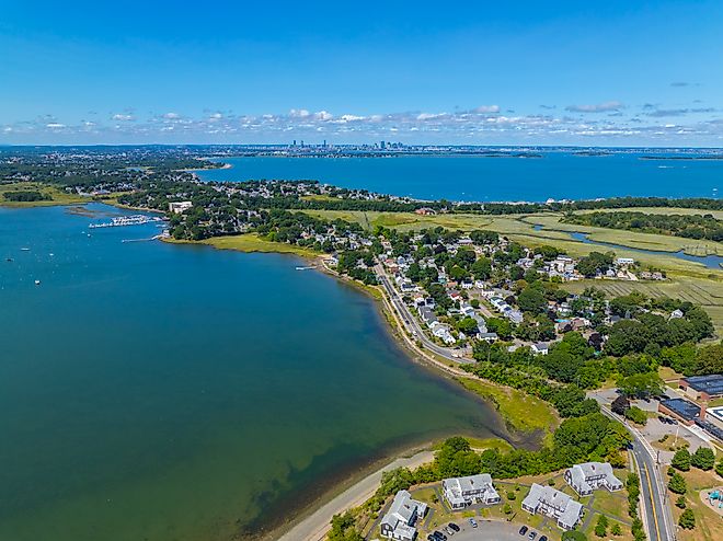 Aerial view of Adams, MA. 