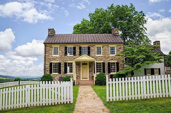 A historic house at Sky Meadows State Park, near Paris, Virginia.