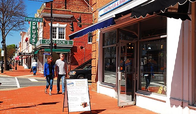 Old Town Fredericksburg, Virginia. (Image credit James Kirkikis via Shutterstock)