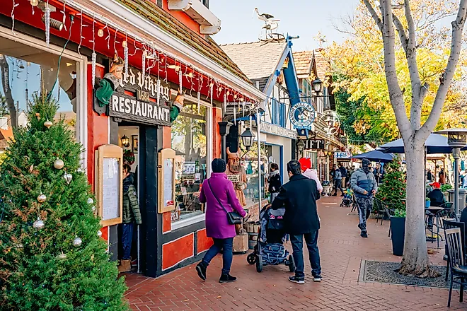 Christmas in Solvang. Editorial credit: HannaTor / Shutterstock.com
