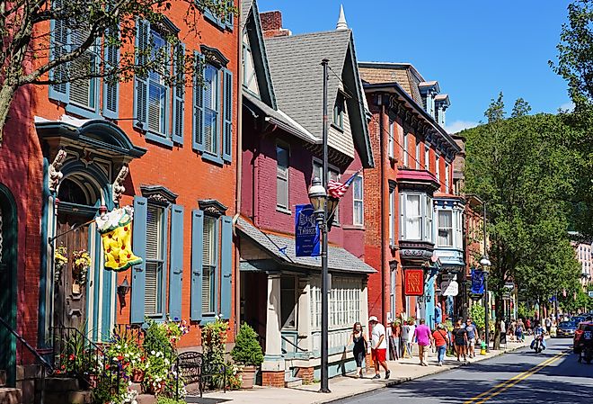 View of the historic town of Jim Thorpe, Pennsylvania. Image credit EQRoy via Shutterstock