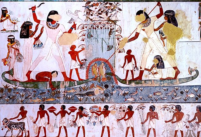 Boating on the Nile River. Image credit: Charles Wilkinson via Wikimedia Commons (CC0 Public Domain).