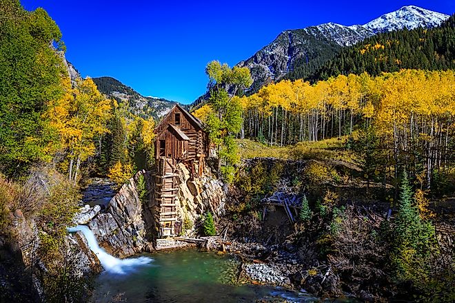 View of Crystal Mill near the town of Marble in Colorado.