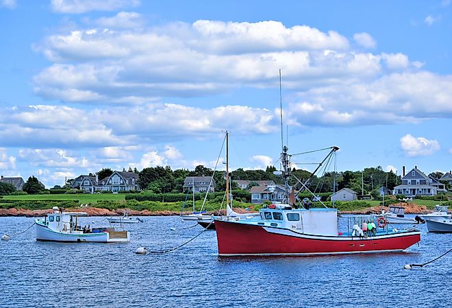 Boats in Little Compton, Rhode Island.