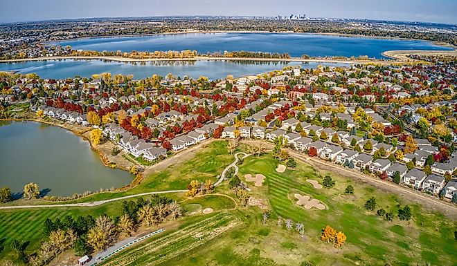 Beautiful fall colors in Englewood, Colorado.
