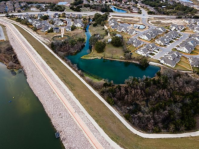 Real estate development in Leander, Texas.