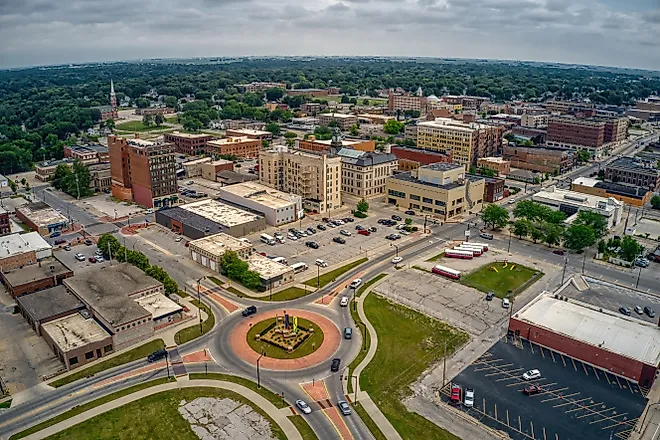 Aerial view of Fort Dodge, Iowa.