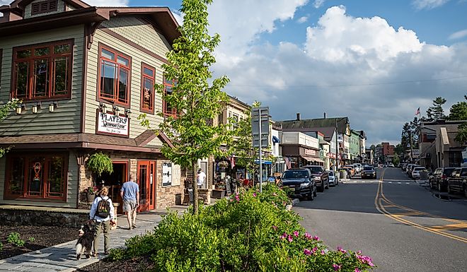 Main Street in Lake Placid, New York.
