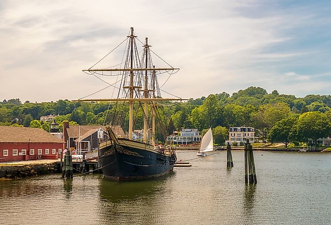 The Seaport at Mystic, Connecticut. Image credit Faina Gurevich via Shutterstock