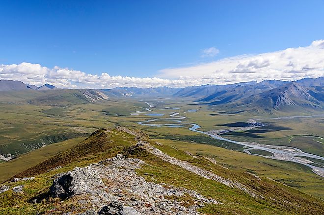  Arctic tundra landscape along the upper reaches of the noatak river