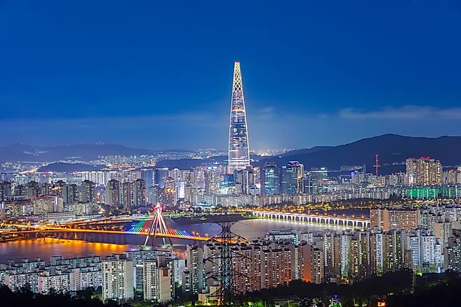 Seoul City at night South Korea