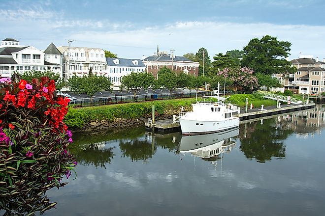 Aerial view of Lewes, Deleware.