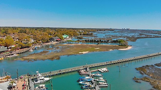 Aerial view of Georgetown, South Carolina.